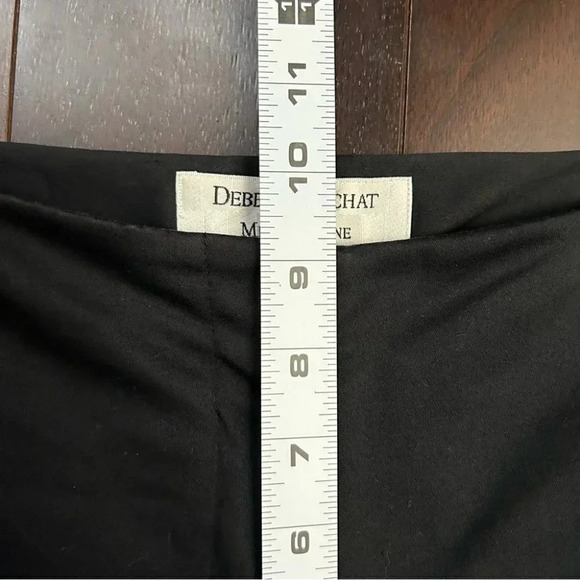 Melanie Lyne Wide Straight Leg Trouser Pants Beaded Laser Cut Black Size 6 - Picture 12 of 16